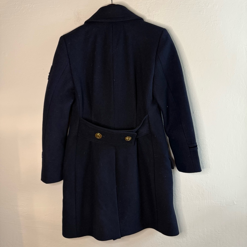 Coach 1941 Naval Officer Pea Coat Navy Blue Wool Size XS - Picture 6 of 10